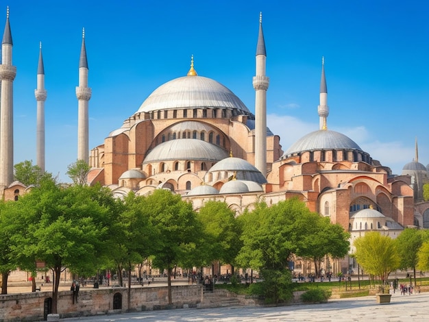 Hagia Sophia, dawna katedra i meczet osmański, słynne miejsce do odwiedzenia w Stambule