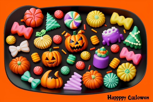 Halloween cukierków ciastka deser smakosz szczęśliwy czas tapety tło ilustracja