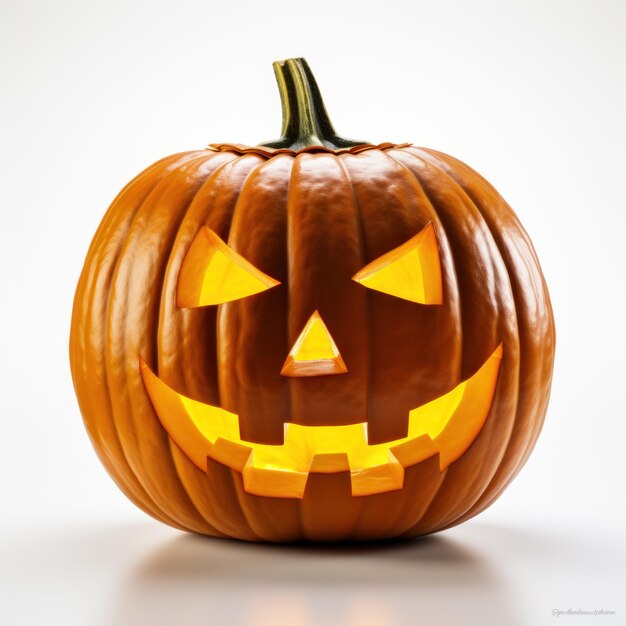 Zdjęcie halloween dyni jackolantern odizolowany na białym tle