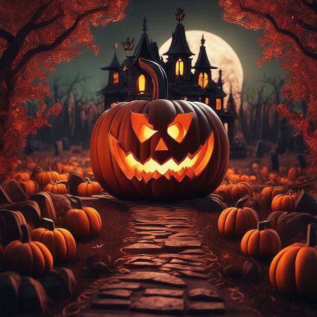 halloween dyni z jack o latarnia halloween dębki z jack o lampy przerażająca dyni w ciemnym ba