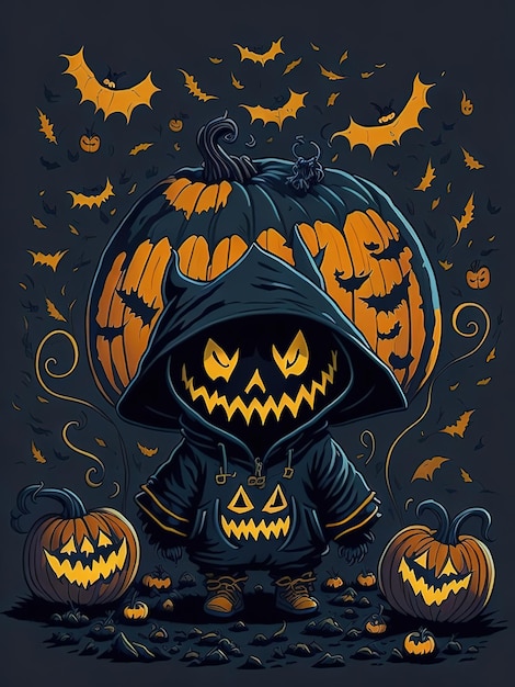 Halloween Enchantment Pumpkin Hoodies Witchy Magic i Batthemed T-shirts