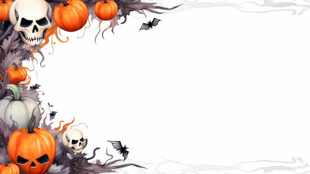 Zdjęcie halloween frame clipart na białym tle