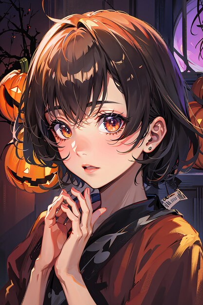 Halloween girl w stylu anime