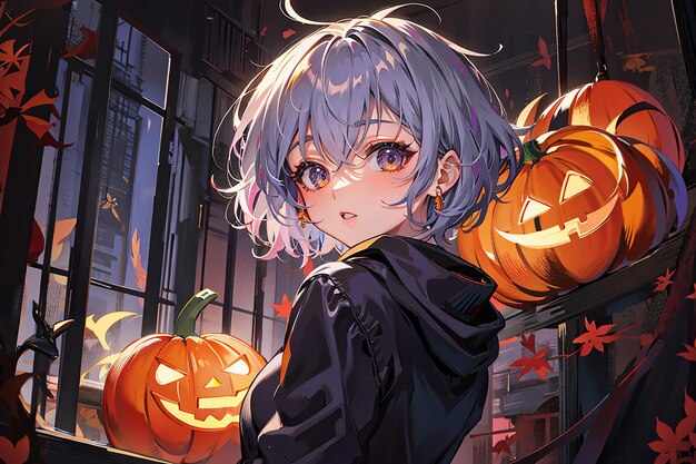 Halloween girl w stylu anime