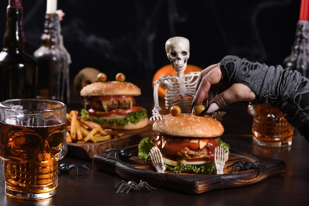 Zdjęcie halloween monster burger