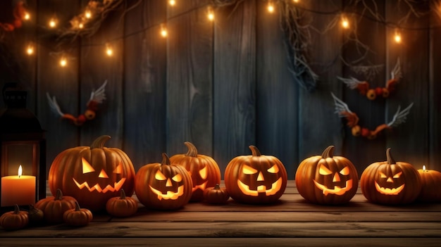 Halloween, najbardziej przerażający dzień w roku Halloween, tło Generatywna sztuczna inteligencja