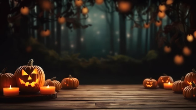 Halloween, najbardziej przerażający dzień w roku Halloween, tło Generatywna sztuczna inteligencja