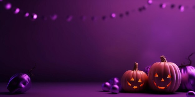 Halloween noc tło na fioletowym tle