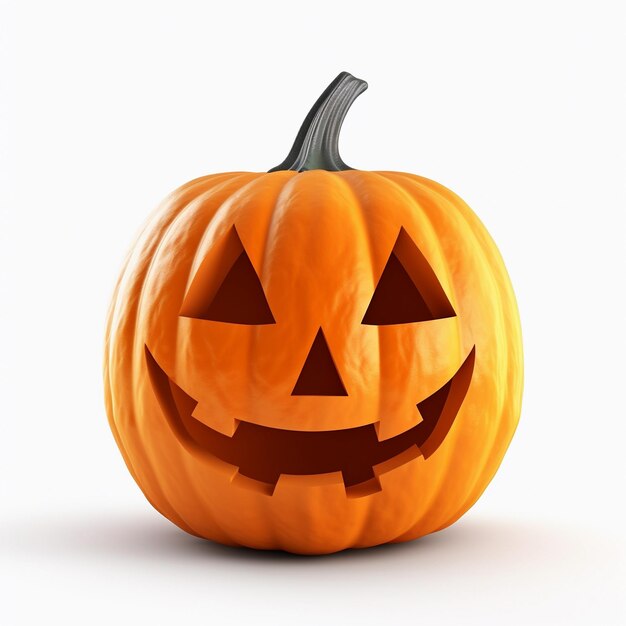 Halloween Pumpkin JackLantern twarz izolowana na białym tle