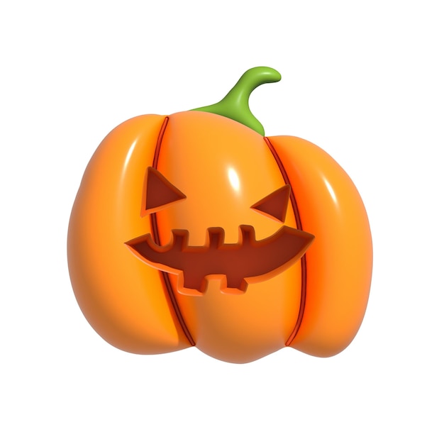 Halloween Pumpkin Realistyczny 3d Pomarańczowa dyni z szczęśliwymi emocjami