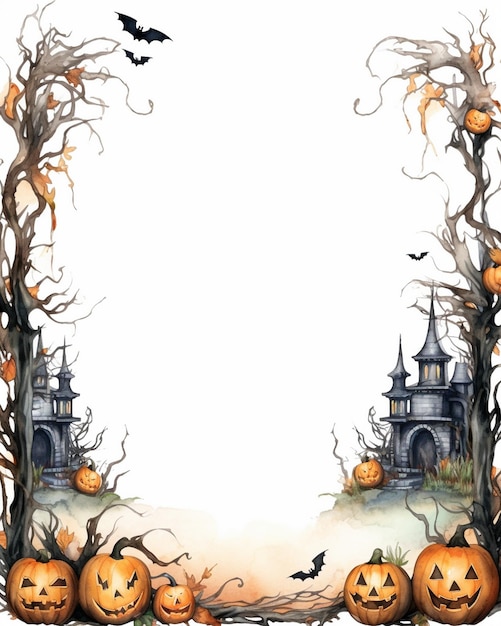 Halloween ramka sztuka baner