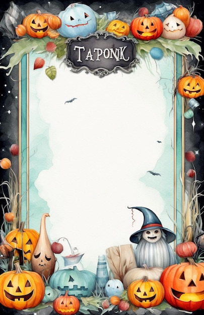 Halloween ramka sztuka baner