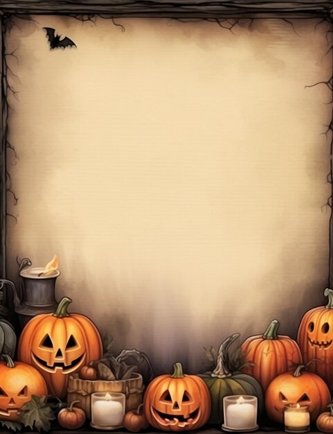 Halloween ramka sztuka baner