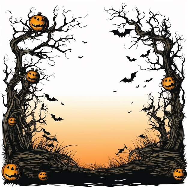 Zdjęcie halloween sprawia przyjemność spooktacular array of illustrations backgrounds and designs