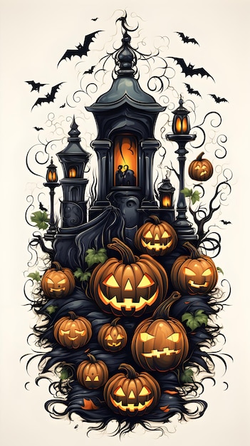 Halloween wallpaper ai generowane