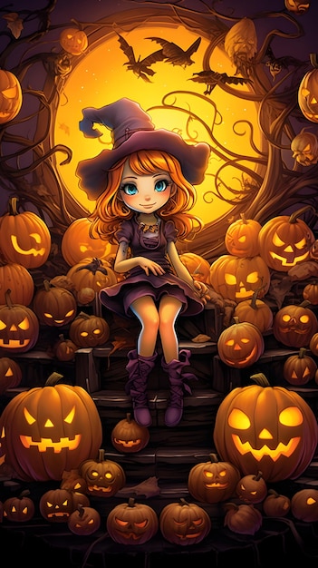 Halloween wallpaper ai generowane