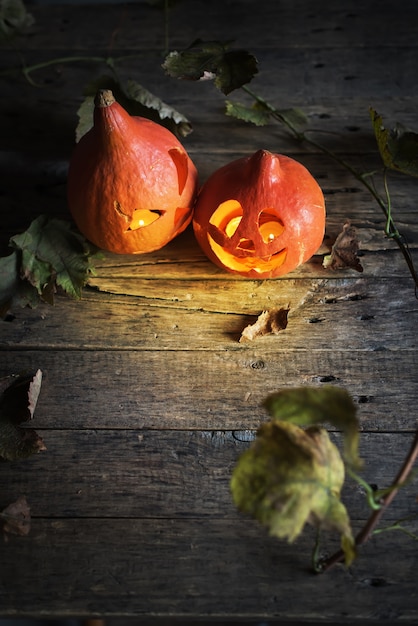 Halloweenowa Bani Głowy Dźwigarka Opuszcza Drewnianą