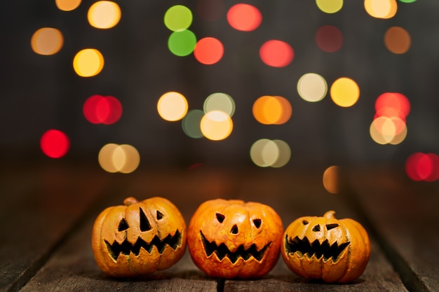 Halloweenowa Bania Na Bokeh Zaświeca Tło