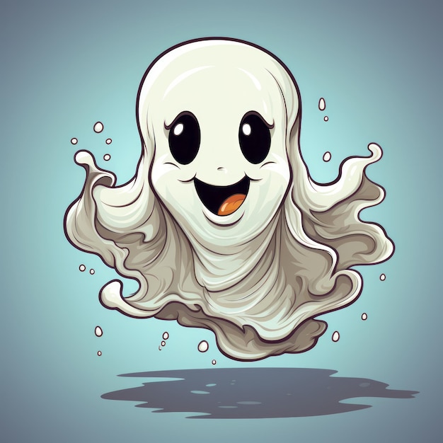 Halloweenowa ilustracja projektu artystycznego ducha