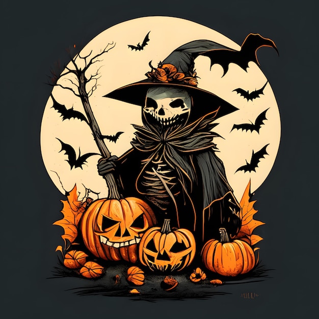 Halloweenowa ilustracja