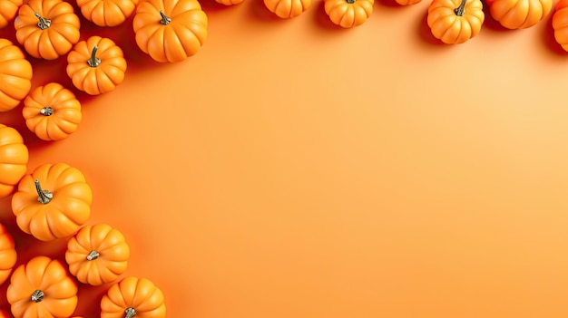 Halloweenowa latarnia dyniowa pomarańczowy zwykły tło Ai Generowane