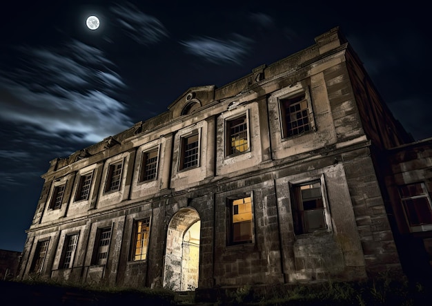 Halloweenowa sesja zdjęciowa w opuszczonym azylu gotyckim
