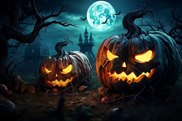 Halloweenowe banie pod księżycem