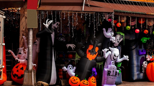 Zdjęcie halloweenowe nadmuchiwane ozdoby ozdoby nadmuchiwane lalki dekoracji wakacje