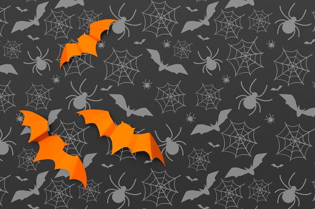 Zdjęcie halloweenowe tło i koncepcja dekoracji nietoperze latające