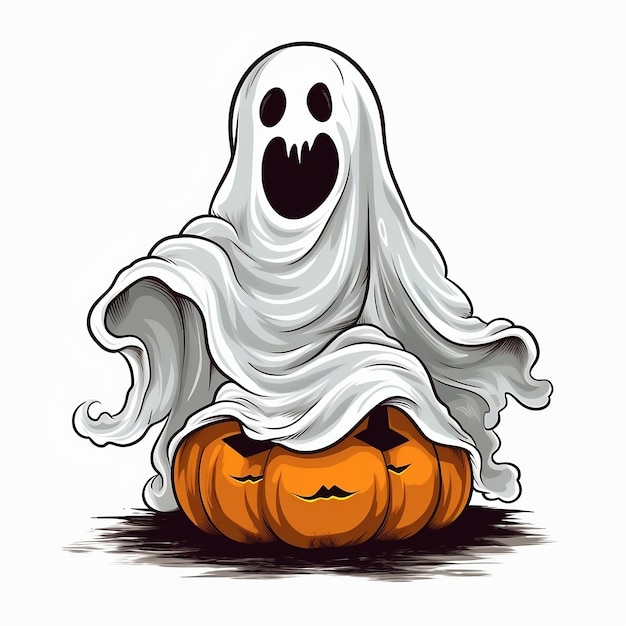 Halloweenowy duch clipart