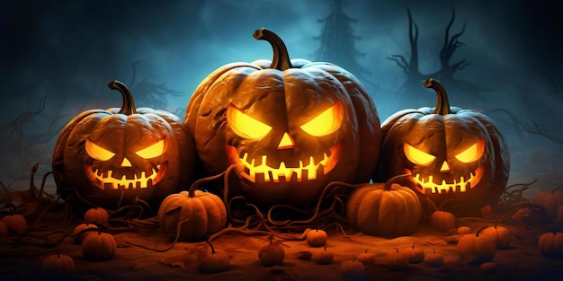 Halloweenowy plakat w stylu horroru