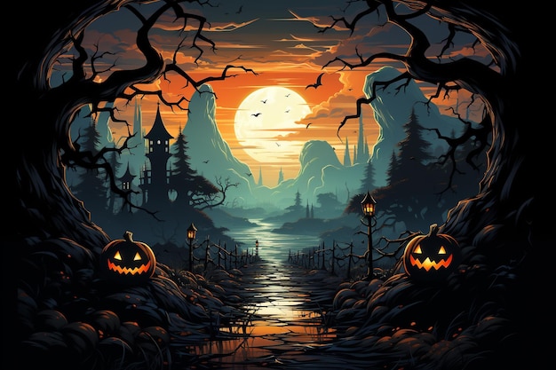 halloweenowy plakat