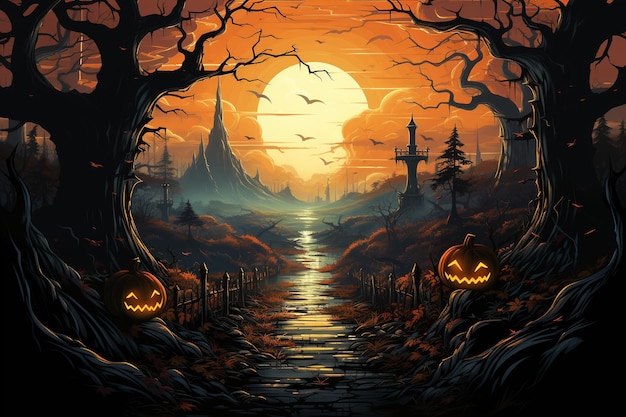 halloweenowy plakat