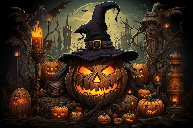 halloweenowy plakat