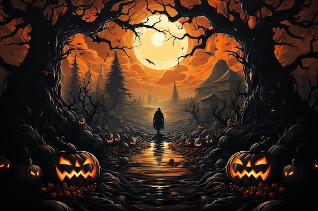 halloweenowy plakat