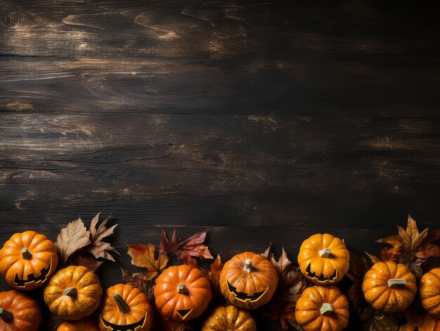 Halloweenowy skład z kopii przestrzenią