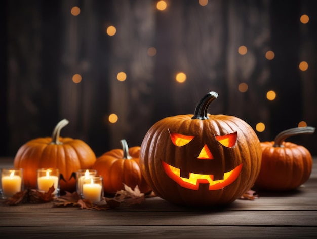 Halloweenowy skład z kopii przestrzenią