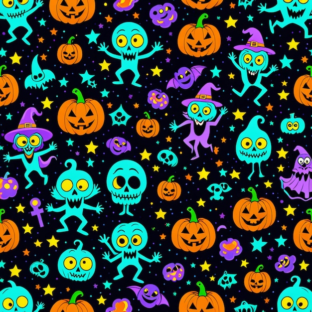 Halloweenowy wzór tła