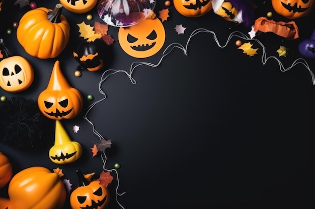HalloweenThemed Background Spooky Seasonal Delights Generative AI