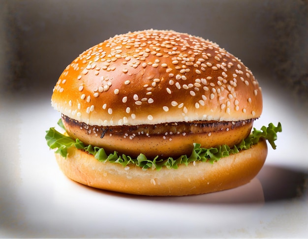 Hamburger na białym tle