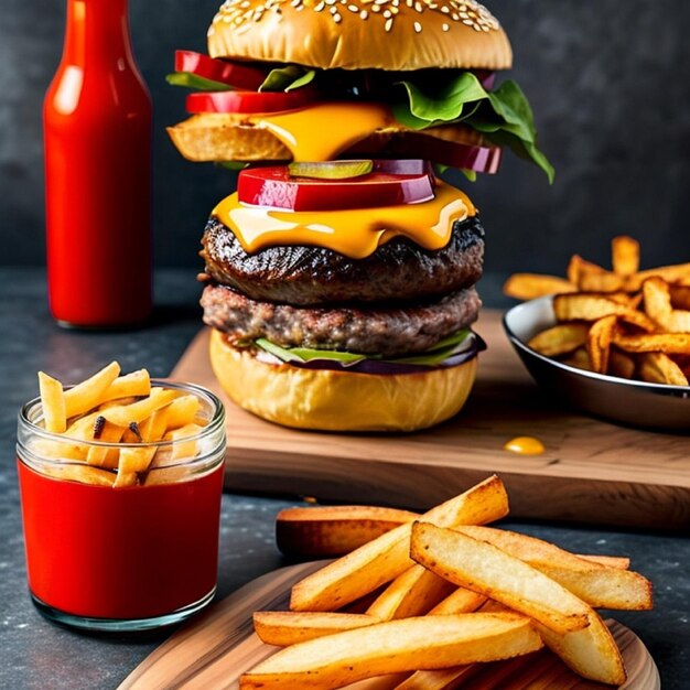 Hamburger profesjonalna fotografia realistyczna