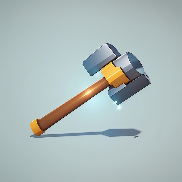 Zdjęcie hammer pływający rysunek wektorowy ikona ilustracja narzędzie obiekt ikona koncepcja odizolowany wektor premium