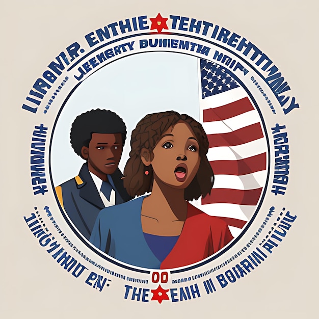 Zdjęcie hand drawn juneteenth celebration illustration