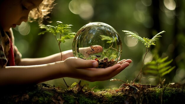 Zdjęcie hand_holding_crystal_earth_globe_earth_day_environme