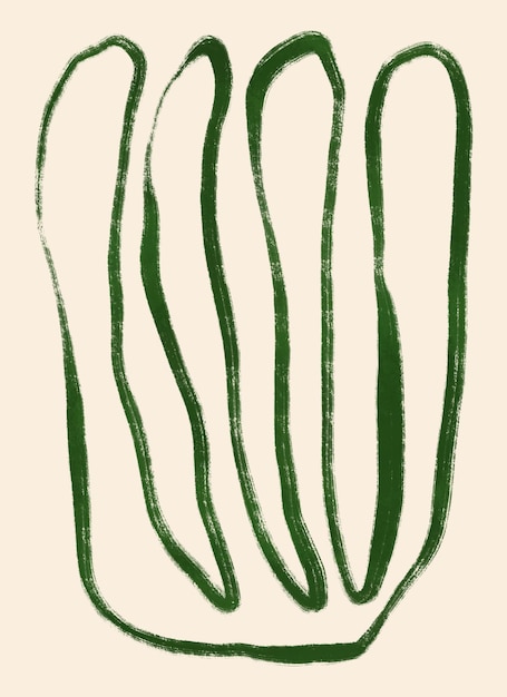 Zdjęcie handdrawn floral botanical line art kształt matisse style liść minimalistyczna estetyczna sztuka do druku