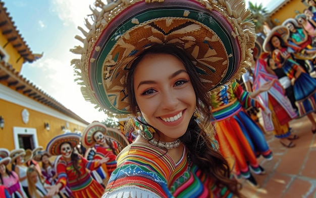 Happy Cinco de Mayo, święto kultury meksykańskiej z kaktusowymi tacosami i żywym duchem Meksyku, upamiętniające dziedzictwo i jedność w fiesta