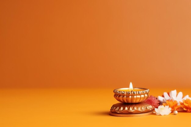 Happy diwali lub deepavali tradycyjny indyjski festiwal z glinianą lampą naftową diya indyjski hinduski festiwal