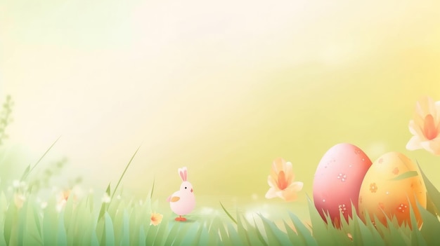 Happy Easter Card Illustration AI GenerativexA