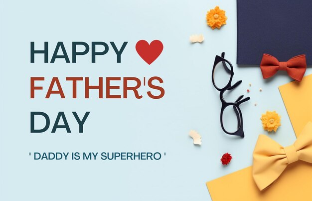 Zdjęcie happy fathers day banner design and social media post generative ai