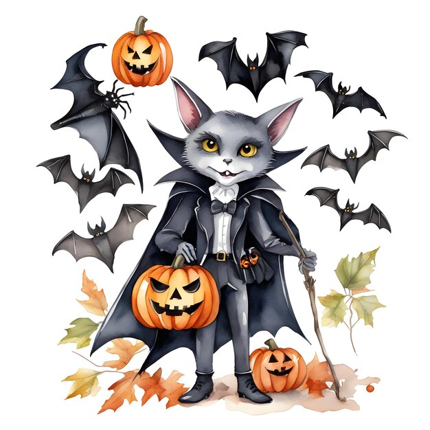 Happy Halloween Design Halloween Clipart Generatywna sztuczna inteligencja